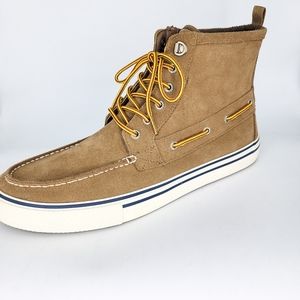 New 13 Sperry Bahama Storm Hi Tops Tan Suede